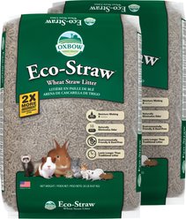 Oxbow Bene Terra Eco-Straw Pelleted Wheat Straw Small Animal Litter, 20-lb bag, bundle of 2