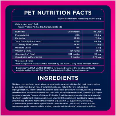 Show full view: Eukanuba Adult Large Breed Dry Dog Food, 35-lb bag slide 8 of 11