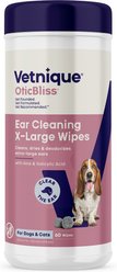 Vetnique Labs OticBliss Dirt & Wax Removal Dog & Cat Ear Wipes, X-Large, 60 count slide 1 of 9