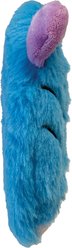 fouFIT Monster Mash Squeakies Stuffing-Free Plush Dog Toy, Blue slide 2 of 5