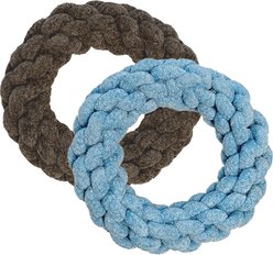 fouFIT Velvet Knotted Rope Ring Tough Chewer Tug Dog Toy, Brown slide 2 of 4