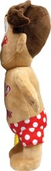 Hasbro Operation Cavity Sam Squeak & Crunch with Rope Squeaky Plush Dog Toy, Tan/Red/Yellow, 12-in slide 2 of 6