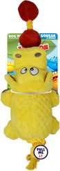 Hasbro Tug Hungry Hungry Hippo Squeaky Plush Dog Toy, Yellow/Red, 17-in