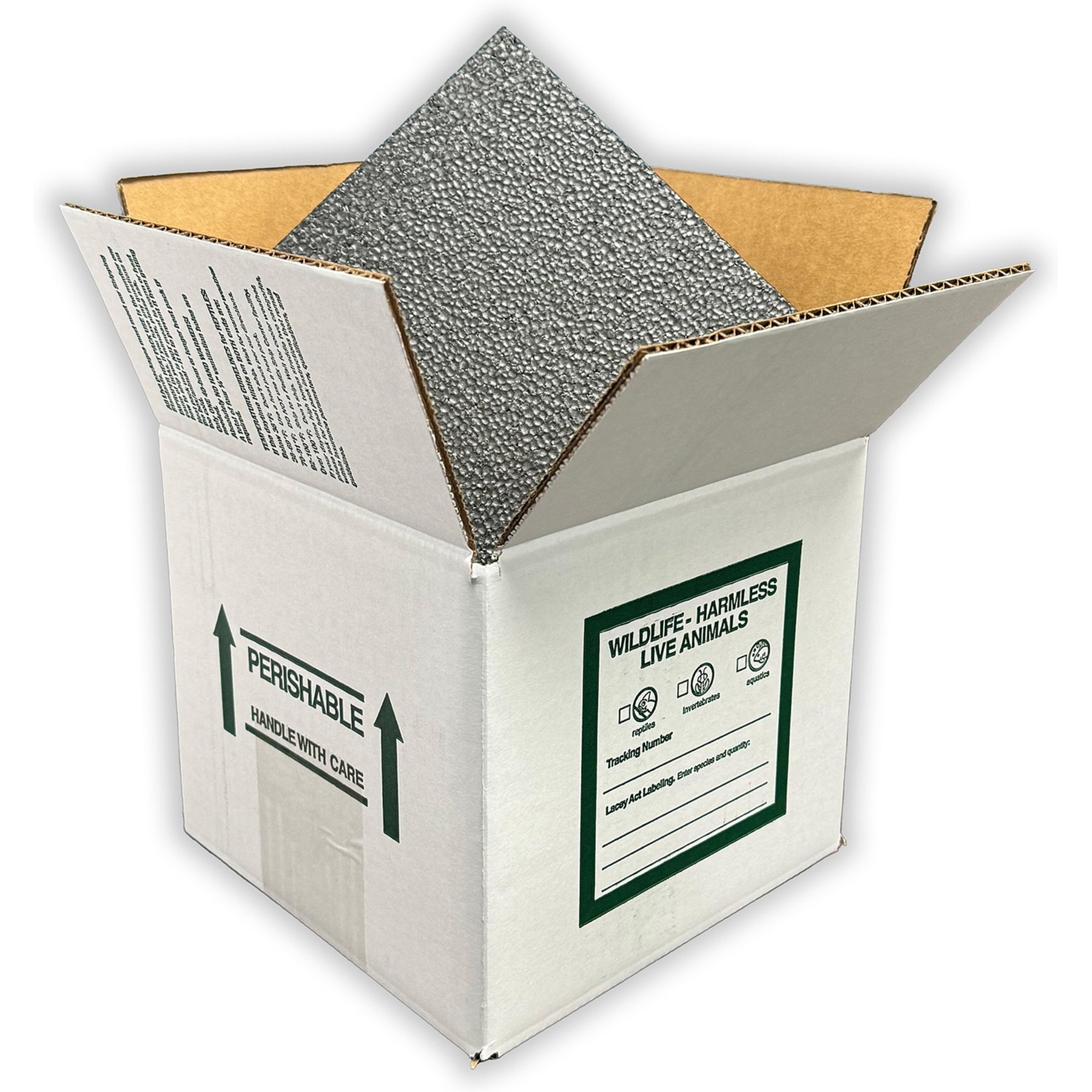 Vivarium Electronics Reptile Shipping Box Kit, White, 10 x 10 x 10-in, 10 count