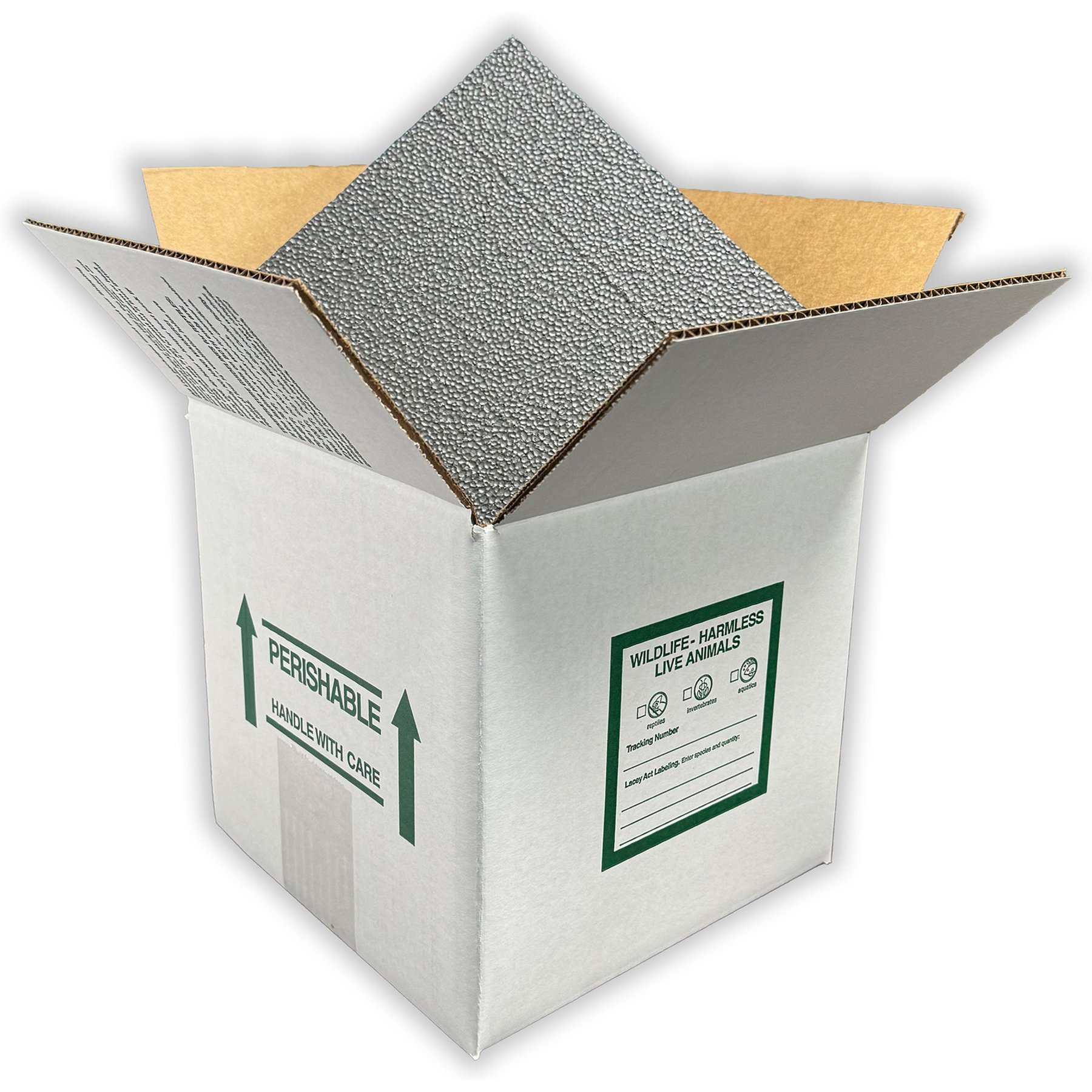 Vivarium Electronics Reptile Shipping Box Kit, White, 11 x 11 x 6-in, 10 count