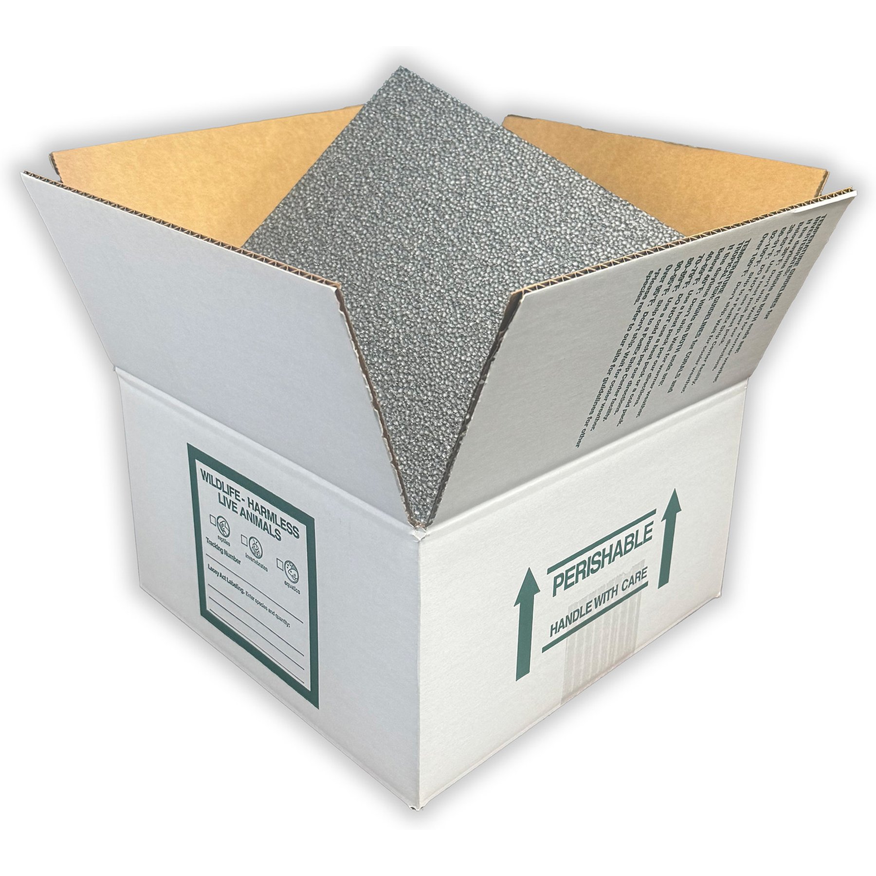 Vivarium Electronics Reptile Shipping Box Kit, White, 12 x 9 x 6-in, 10 count
