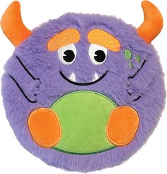 fouFIT Monster Mash Squeakies Stuffing-Free Plush Dog Toy, Purple