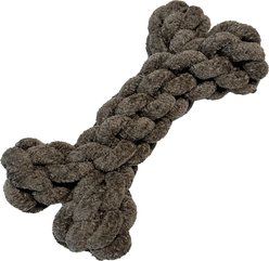 fouFIT Velvet Knotted Rope Bone Tough Chewer Tug Dog Toy, Brown