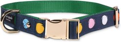 Kate Spade New York Watercolor Dot Dog Collar, Large: 15 to 22-in neck, 1-in wide