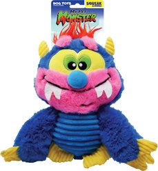 Hasbro My Pet Monster & Crunch Squeaky Plush Dog Toy, Blue, 14-in
