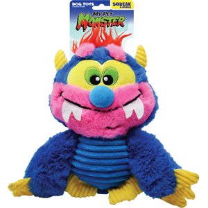 HASBRO My Pet Monster & Crunch Squeaky Plush Dog Toy, Blue, 14-in