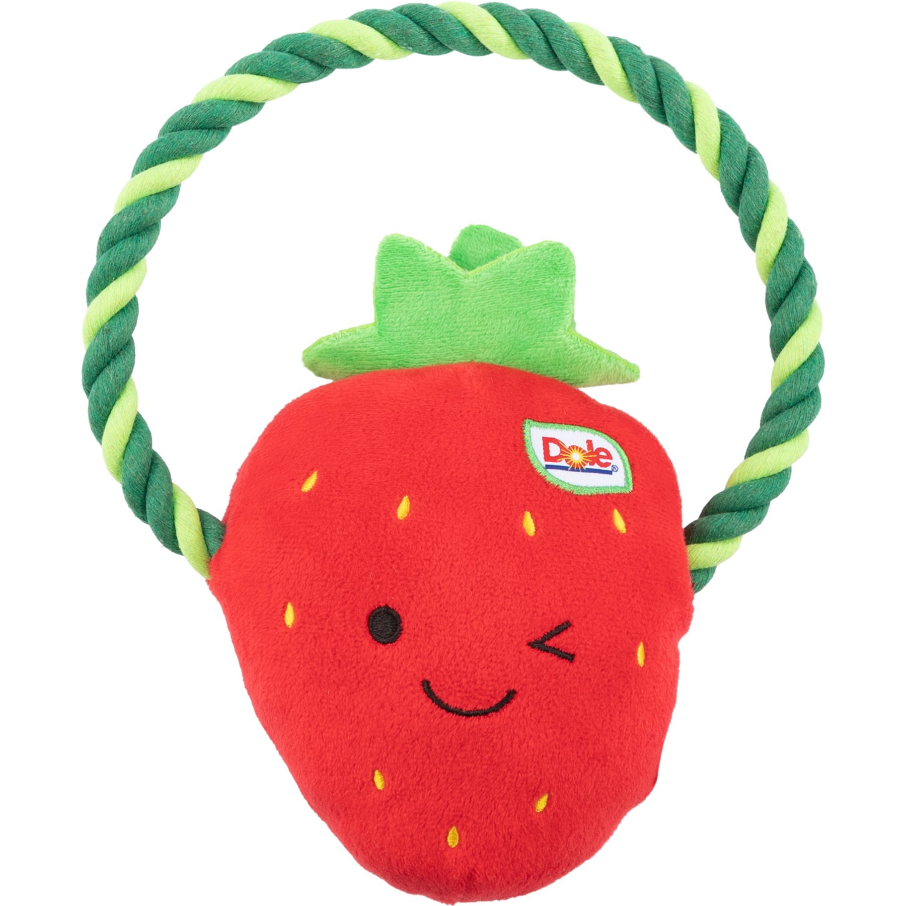 Dole Tuff BerrySqueak Plush Dog Toy, 9.5-in
