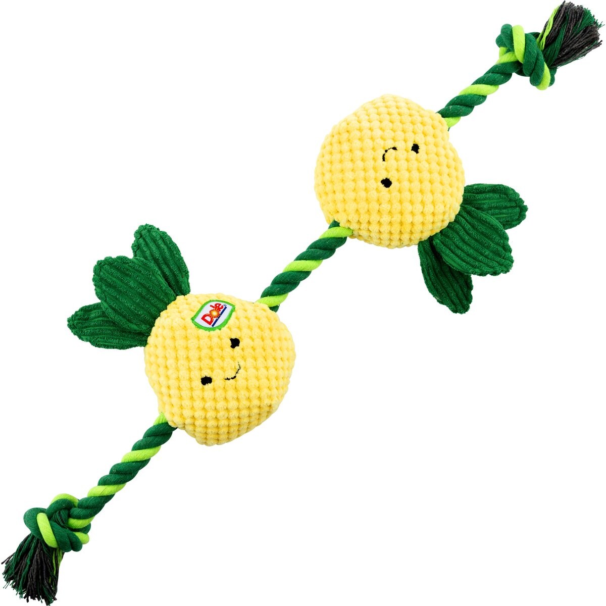 Dole Products Pine N' Durable & Fun Squeaky Rope Tug Dog Toy, 20-in
