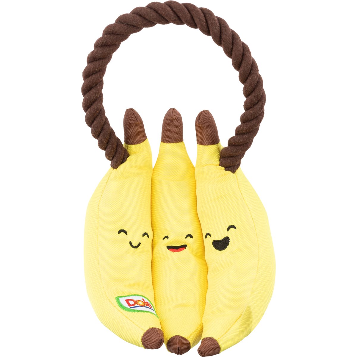 Dole Products Banan-O-Bunch Squeaky Plush Dog Toy, 10-in