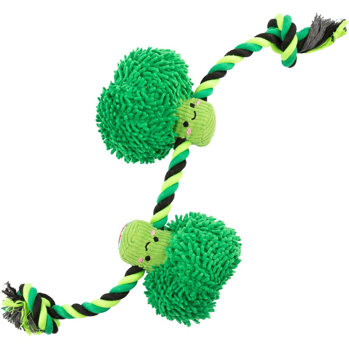 Dole Products Broc N' Veggie-Inspired Squeaky Rope Tug Dog Toy, 20-in