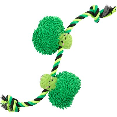 Dole Products Dole Products Broc N' Veggie-Inspired Squeaky Rope Tug Dog Toy, 20-in