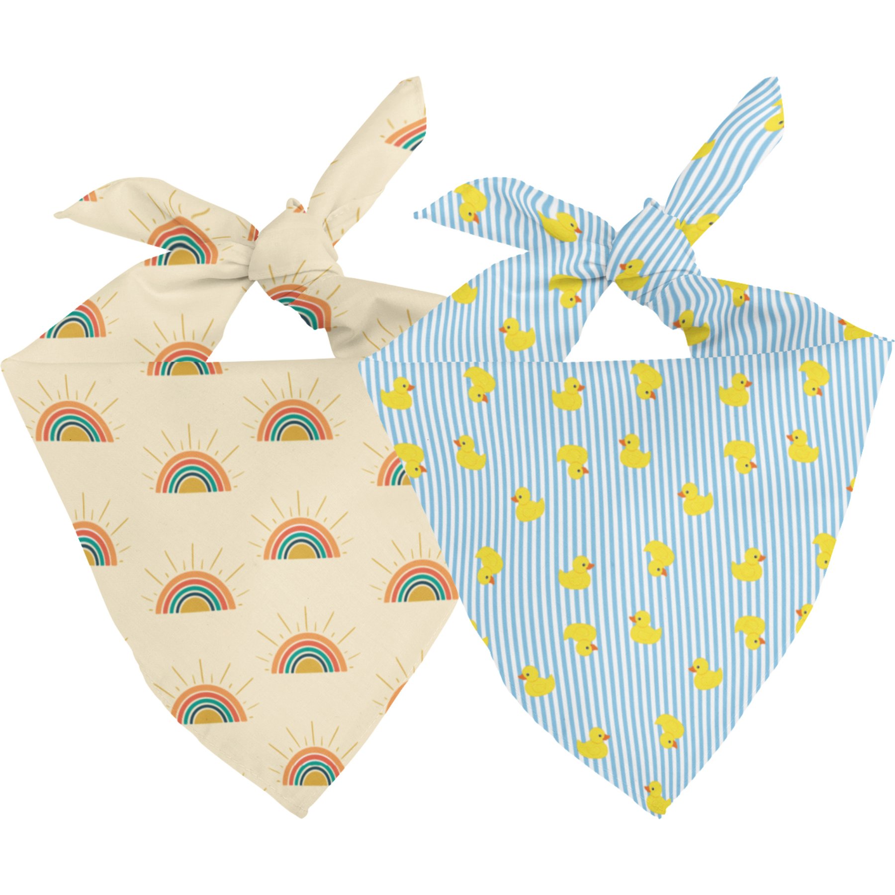 Dog Bandana Co. Sunny Side Tie On Reversible Dog Bandana, Yellow, Medium