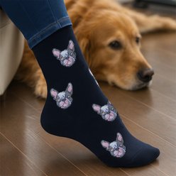 Seeboo French Bulldog Cotton Blend Crew Socks slide 2 of 4