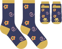 Furry Twinz Flowers Matching Pet & Owner Fun Socks