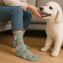 Seeboo Poodle Cotton Blend Crew Socks slide 2 of 4