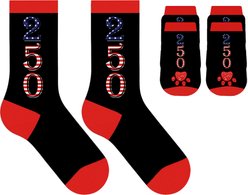Furry Twinz Americana 250 Red Matching Pet & Owner Fun Socks