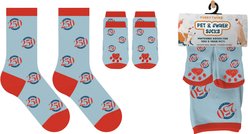 Furry Twinz Americana 250 Gray Matching Pet & Owner Fun Socks slide 2 of 3