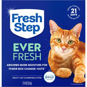 Fresh Step Outstretch Long Lasting Febreze Freshness Scented Clumping Clay Cat Litter, 21-lb box
