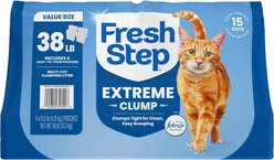 Fresh Step Extreme Febreze Freshness Scented Multi-Cat Clumping Clay Cat Litter, 9.5-lb bag, 4 count slide 2 of 8