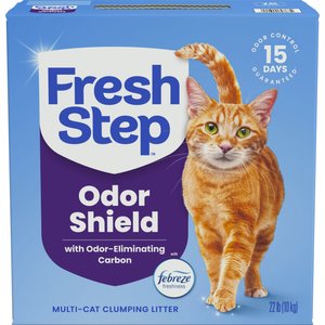 Fresh Step Odor Shield Febreze Freshness Scented Multi-Cat Clumping Cat Litter, 22-lb