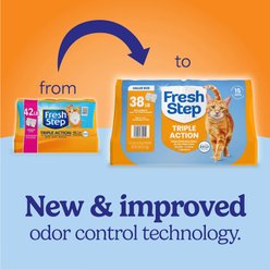 Fresh Step Triple Action Febreze Freshness Scented Multi-Cat Clumping Clay Cat Litter, 9.5-lb bag, 4 count slide 2 of 8
