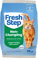 Fresh Step Premium Febreze Freshness Scented Multi-Cat Non-Clumping Clay Cat Litter, 35-lb bag
