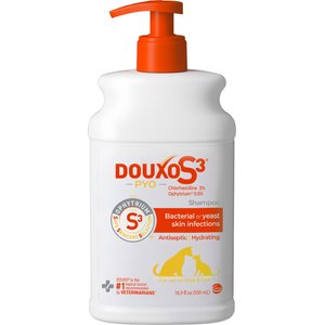 Douxo S3 PYO Antiseptic Antifungal Chlorhexidine Dog & Cat Shampoo, 16.9-oz bottle