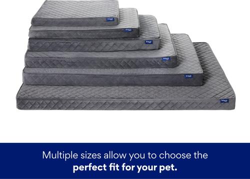 Show full view: Frisco Quilted Orthopedic Pillow Lounger Cat & Dog Bed with Removable Cover, Gray, XXX-Large slide 6 of 8