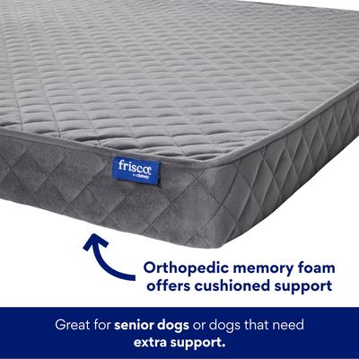 Show full view: Frisco Quilted Orthopedic Pillow Lounger Cat & Dog Bed with Removable Cover, Gray, XXX-Large slide 4 of 8