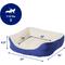 Show in main carousel: Frisco Faux Suede Bolster Cat & Dog Bed, Navy, Small slide 2 of 8