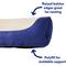 Show in main carousel: Frisco Faux Suede Bolster Cat & Dog Bed, Navy, Large slide 4 of 8