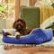 Show in main carousel: Frisco Faux Suede Bolster Cat & Dog Bed, Navy, Large slide 1 of 8