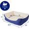 Show in main carousel: Frisco Faux Suede Bolster Cat & Dog Bed, Navy, Medium slide 2 of 8