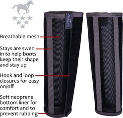 Professional's Choice Deluxe Fitted Horse Fly Boots, 4 count, Black, Medium slide 2 of 2