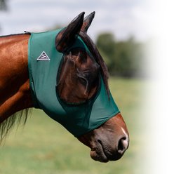 Professional's Choice Comfort Fit Horse Fly Mask with Ears, Emerald, Horse