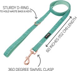 Sassy Woof Wag Your Teal Dog Harness & Leash, Small: 16 to 21-in chest slide 2 of 8