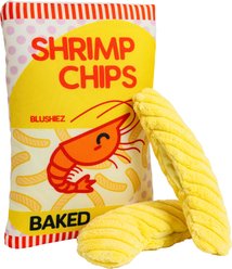 Blushiez Shrimp Chips Squeaky Plush Dog Toy, 5.5-in, 3 count