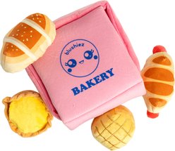 Blushiez Chinese Bakery Box Squeaky Plush Dog Toy, 5.5-in, 5 count