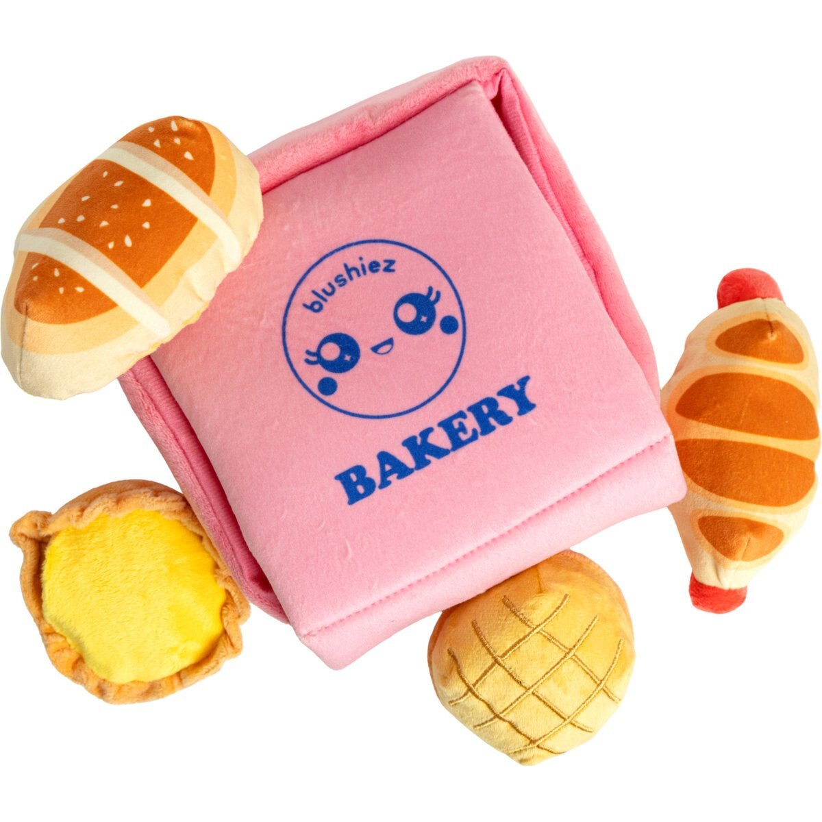 Blushiez Chinese Bakery Box Squeaky Plush Dog Toy, 5.5-in, 5 count