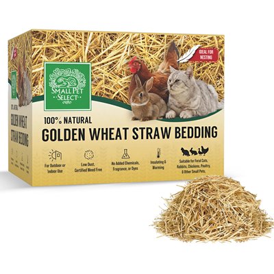 Small Pet Select Small Pet Select Golden Wheat Straw Natural Plant Material Eco-Friendly Litter with Odor Control for Rabbit, Hamster Bedding, 8-lb box