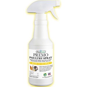 Premo Guard Protection for Chickens, Kills Scally Leg Mites, Mites, Flies, Fleas, & Ticks Poultry Spray, 32-fl oz bottle