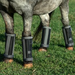 Professional's Choice Deluxe Fitted Horse Fly Boots, 4 count, Black, Small Pony