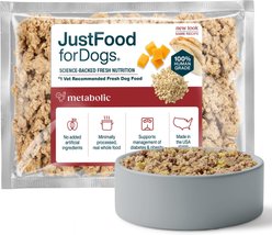 JustFoodForDogs Veterinary Diet Metabolic Support Frozen Human-Grade Fresh Dog Food, 18-oz pouch, case of 7
