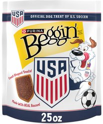 Beggin' Soccer Crest Bacon Flavor Jerky Dog Treats, 25-oz pouch