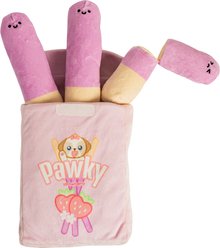 Blushiez Strawberry Pawky Squeaky Plush Dog Toy, 5.5-in, 4 count slide 2 of 3